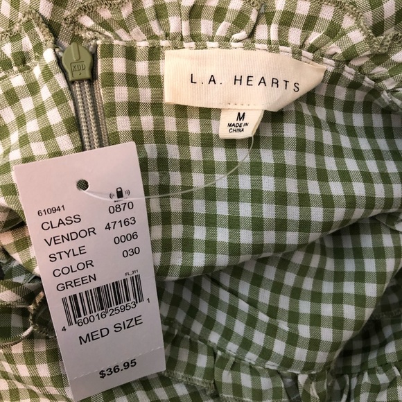 Pacsun L.A. Hearts Gingham Mini Dress Size M - Picture 3 of 4